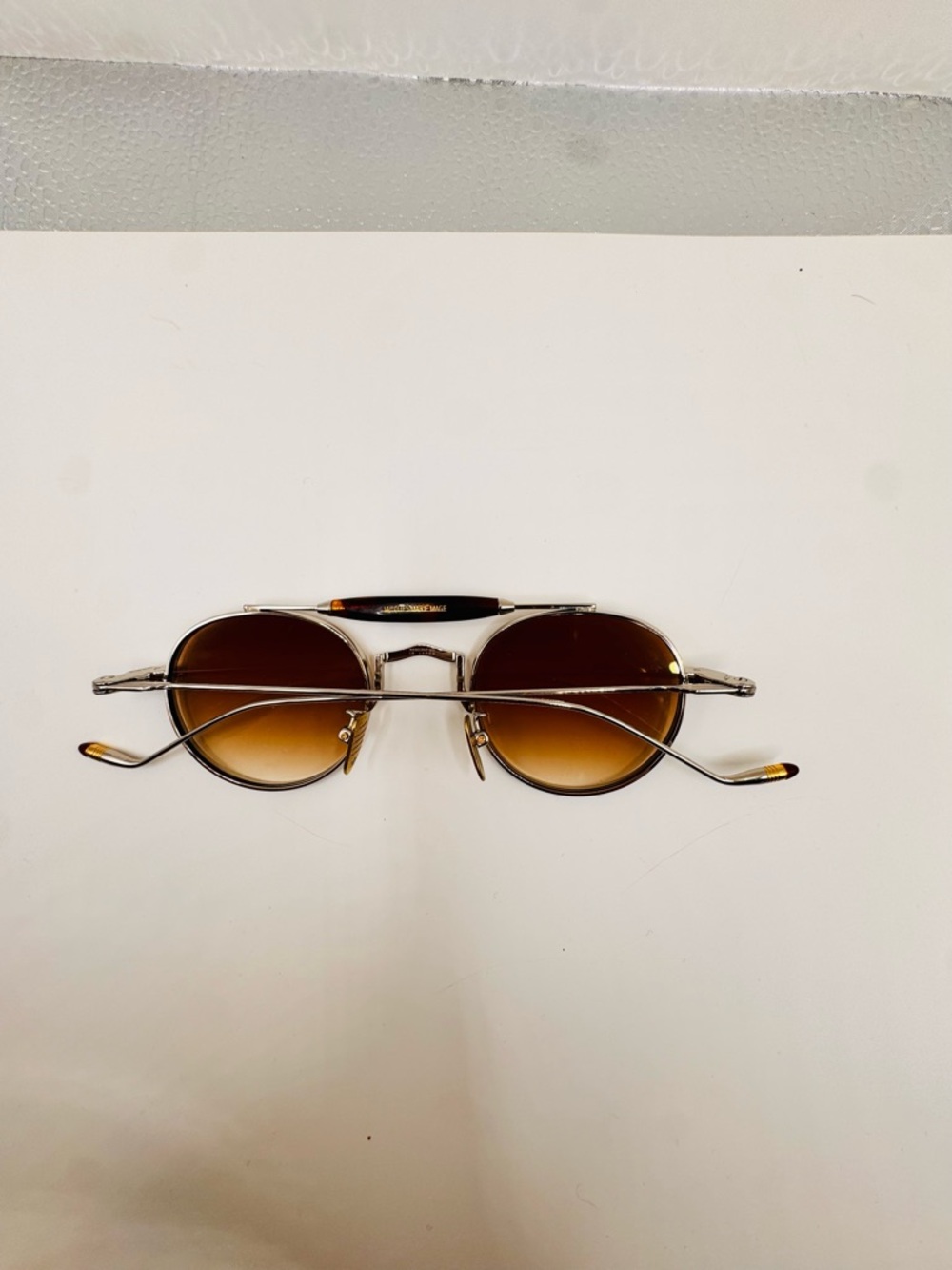 JMM Dasan Men's Round Metal Frame Sunglasses in Brown Gradient 48 MM - Picture 9 of 9